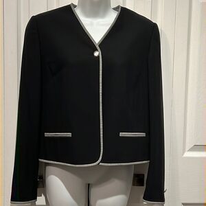 🎉Host Pick Escada Margaretha Ley Black Pure Wool Blazer Size 38 EU (fits 8-10)‎